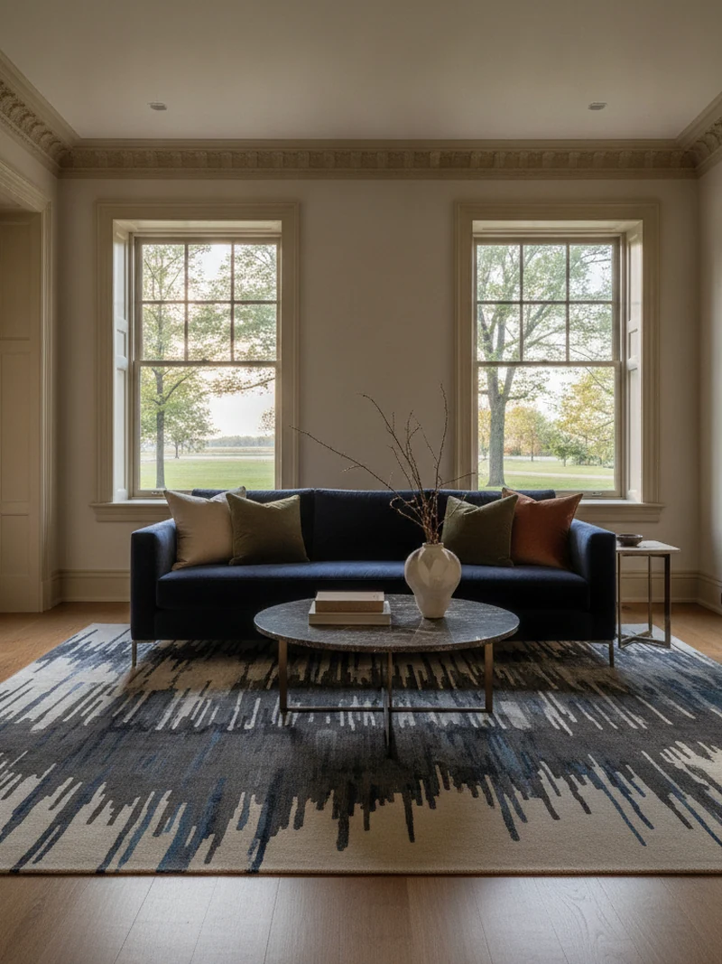 Final install day styling in a finished GTA living room
